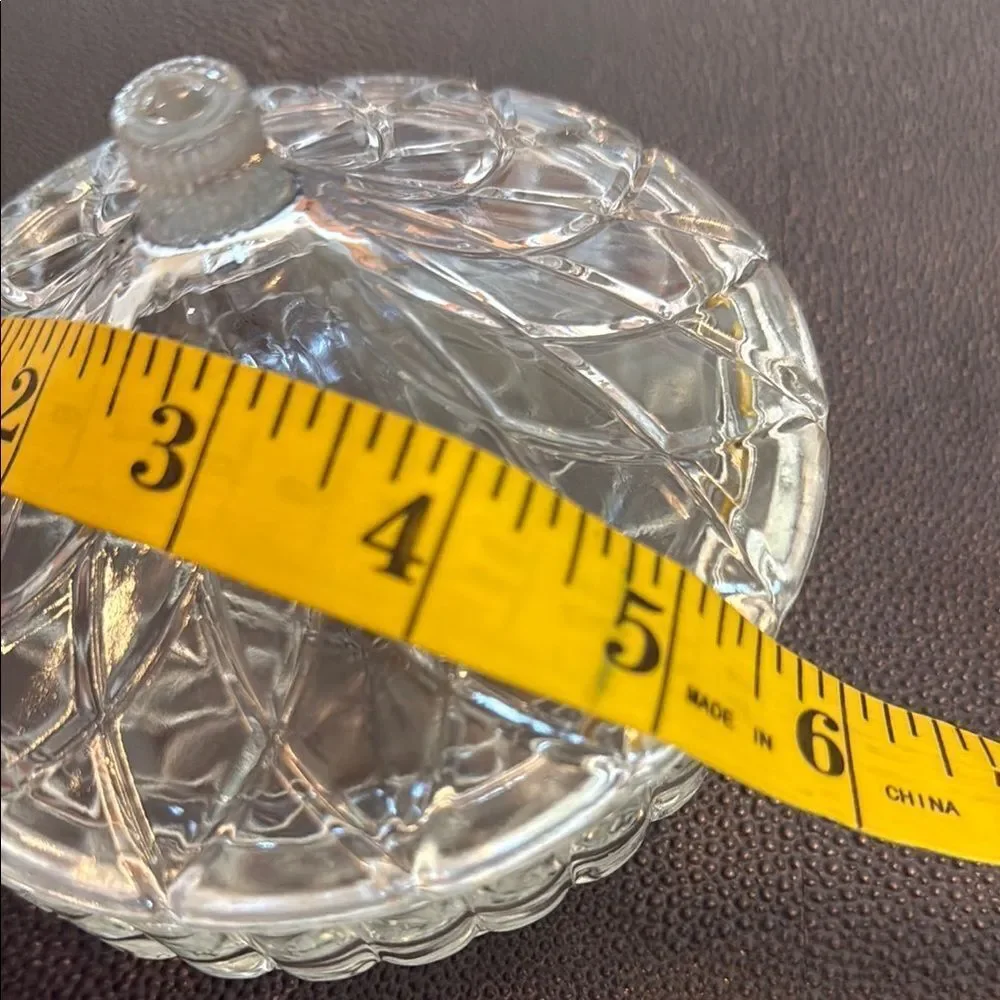 Elegant Glass Candy Dish or Trinket Box